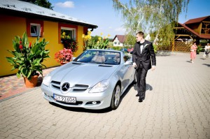 Wynajem Mercedes Cabrio SLK AMG do ślubu